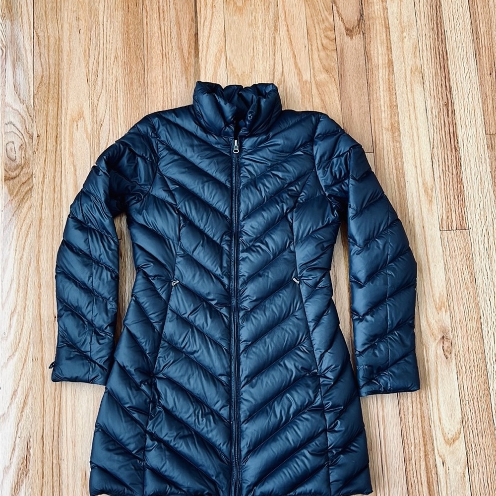 Patagonia long Women's Dark Blue Jacket women’s size Xs - Picture 7 of 12